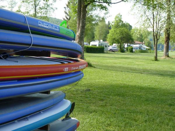 SUP Verleih am Campingplatz Pilsensee