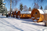Wintercamping am Pilsensee: Schlaffaesser